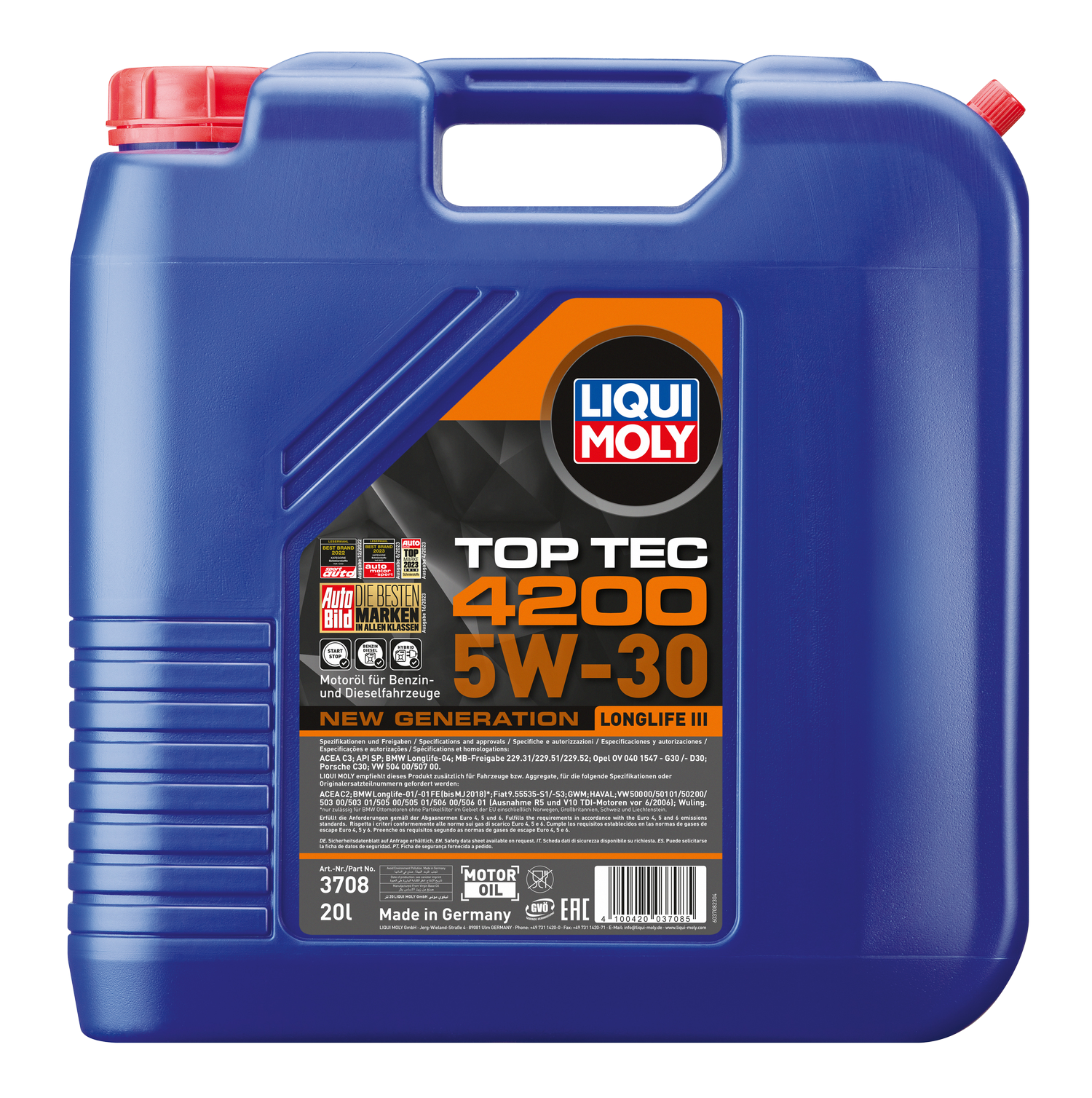 Liqui Moly Top Tec 4200 5w-30 20L — One Motor Factor